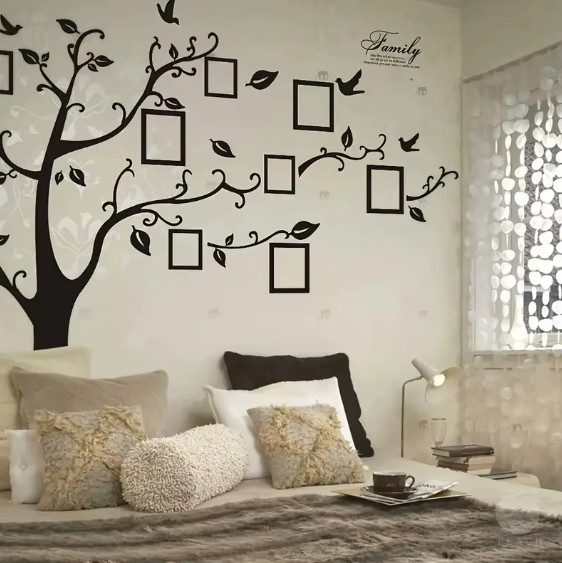 Large Family Tree Wall Decal Photo Frame Vinyl Sticker Living Room Decor