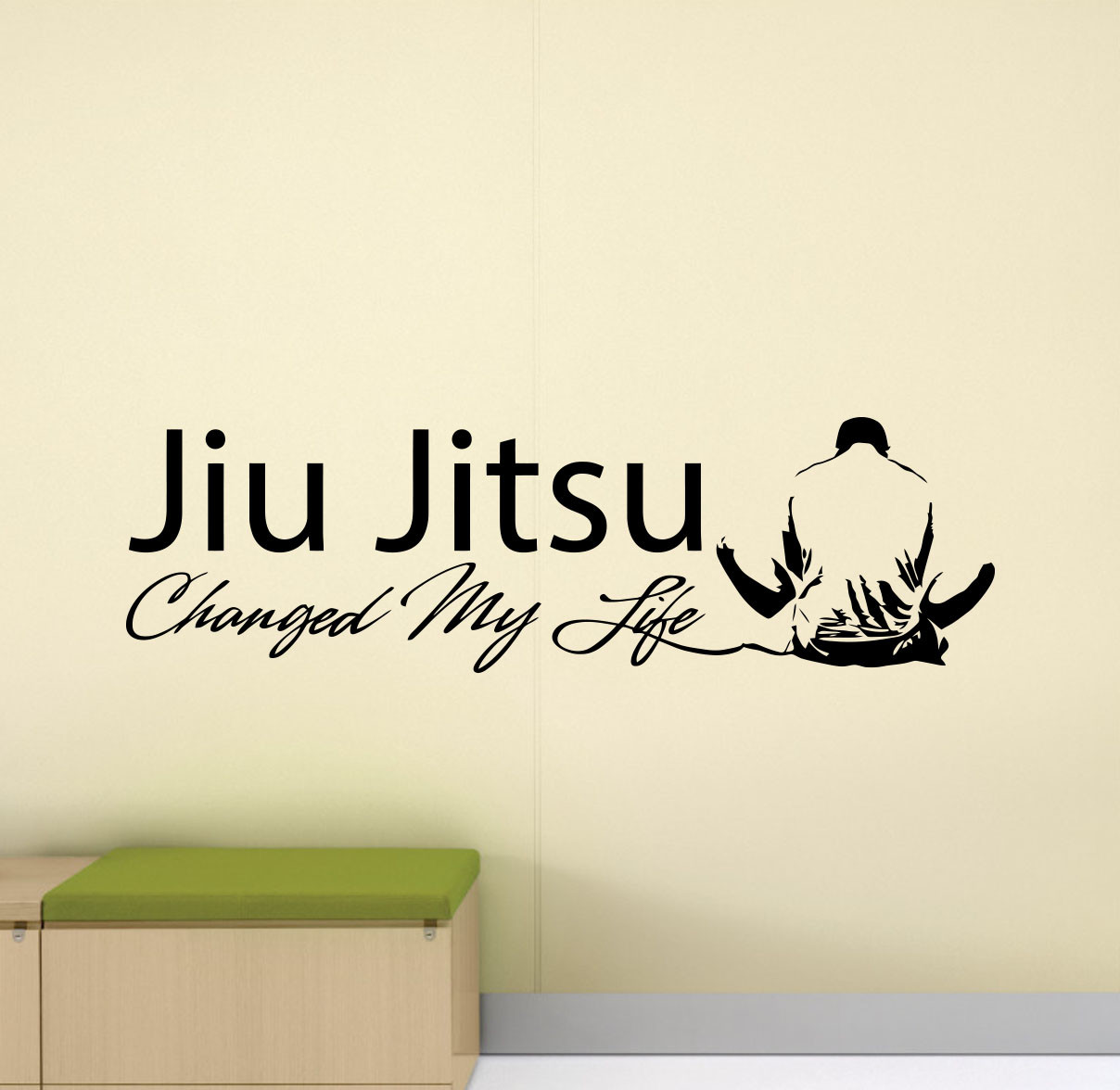 Jiu Jitsu Wall Decal Sign Quote Poster Gift Vinyl Sticker Wall Art Gym Decor 854