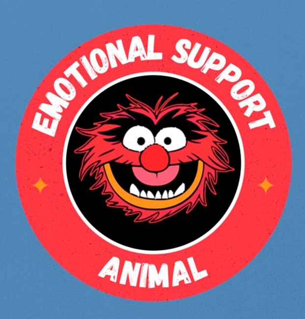 Muppets Sticker "Emotional Support Animal", Vinyl Die Cut Sticker
