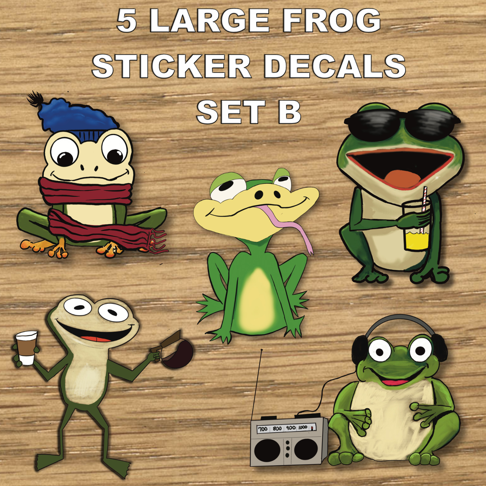 5 Large Decal Stickers (2-5 inches)