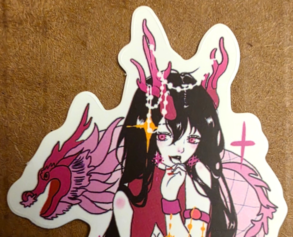 Halloween Sticker Vampire Girl Witch Ghost Dragon Gothic Punk Emo Anime Manga