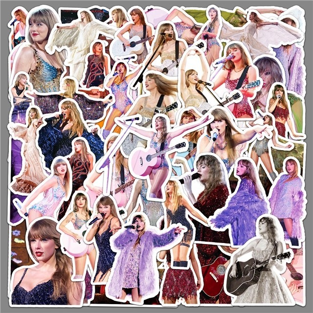 50pcs Taylor Swift Inspired Stickers, Folklore Red Eras Tour Stocking Stuffer