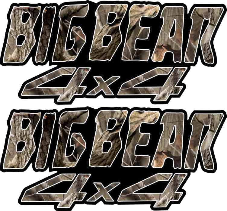 Big Bear 4×4 Camo Gas Tank Graphics Decal Sticker