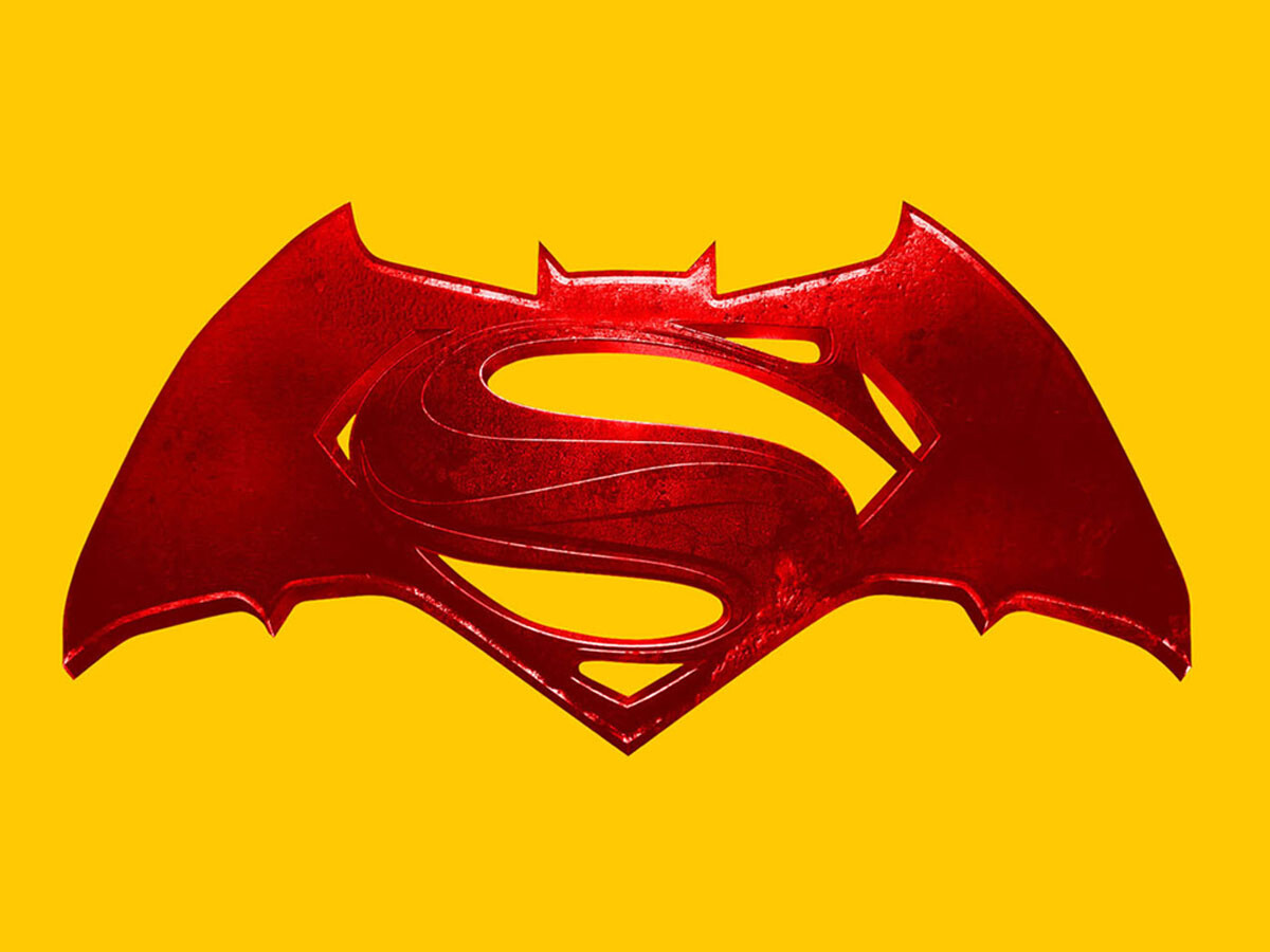 Artistic Batman vs Superman 8×6 Decal Sticker BvS RED YELLOW