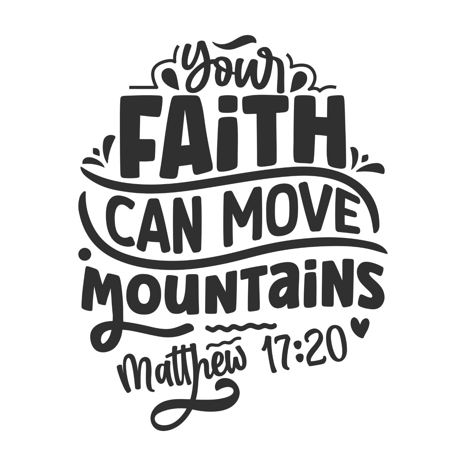 Vinyl Decal Car Stanley Cup Sticker Christian Quotes Bible Verses Matthew 17:20
