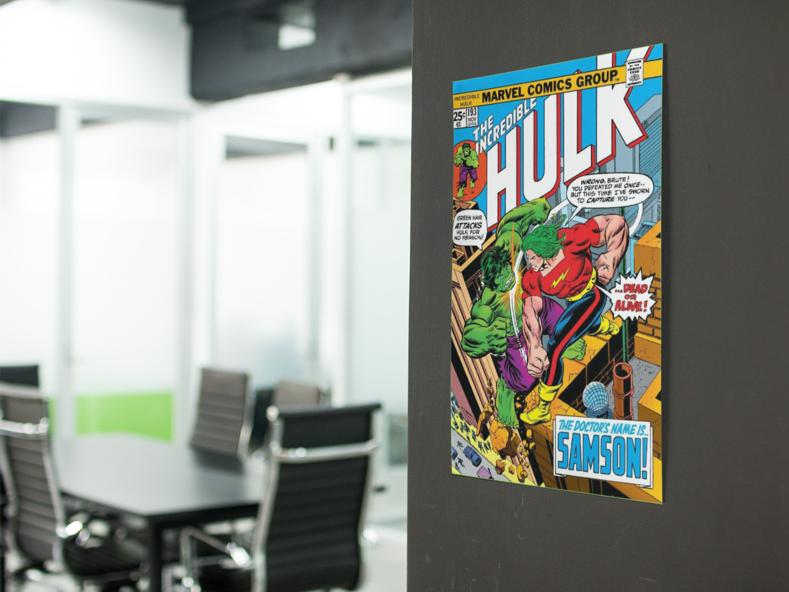 Classic Green Comic Monster Wall Vinyl Decal Poster Removable Adhesive