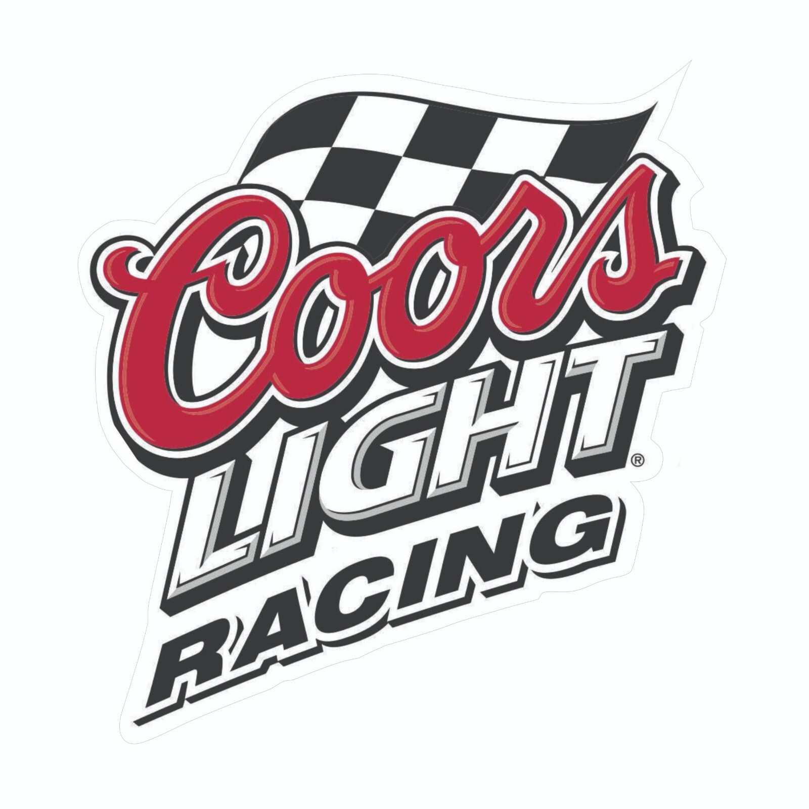 Coors Light Racing Sticker Decal Bumper Sticker