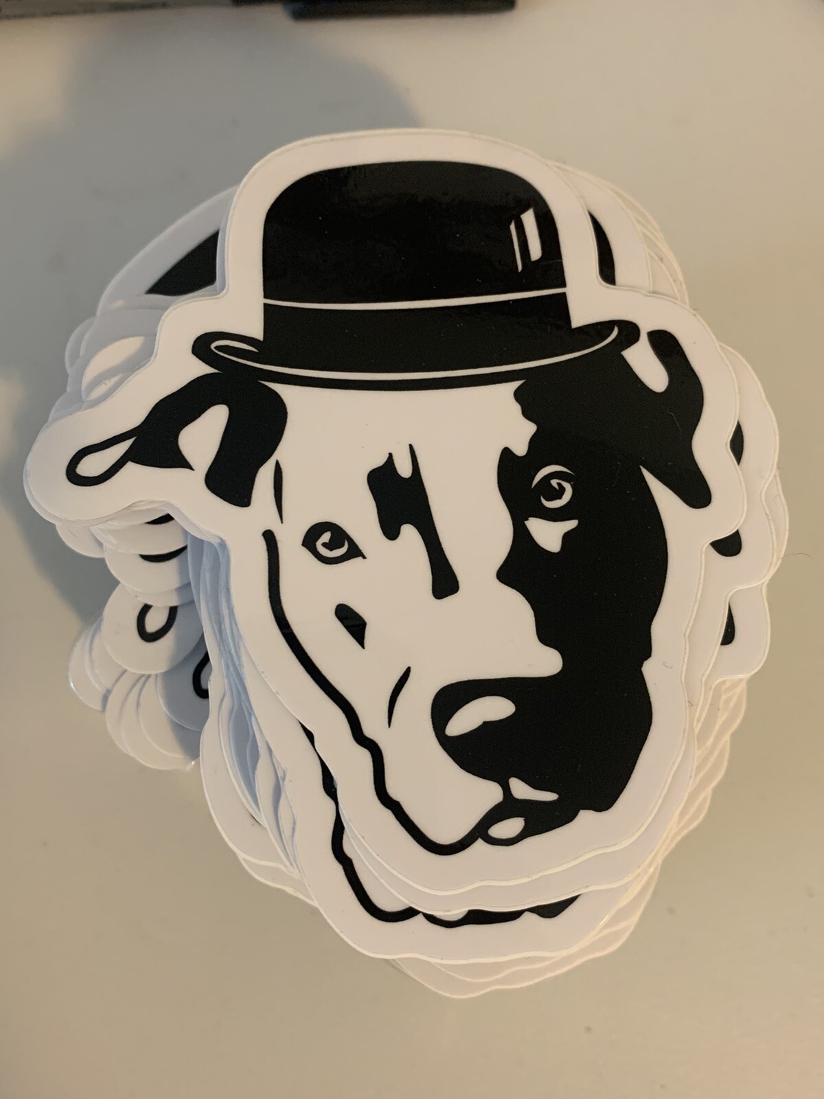 Dapper Pit Bull Vinyl Outdoor/Indoor Sticker – Cars, water bottle – FREE SHIP