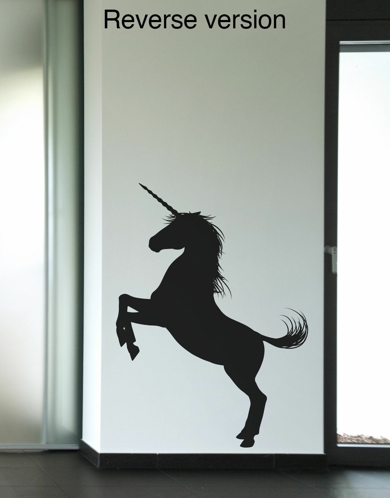 Girl’s bedroom Unicorn Wall Decal Sticker. Fantasy Silhouette. #6108
