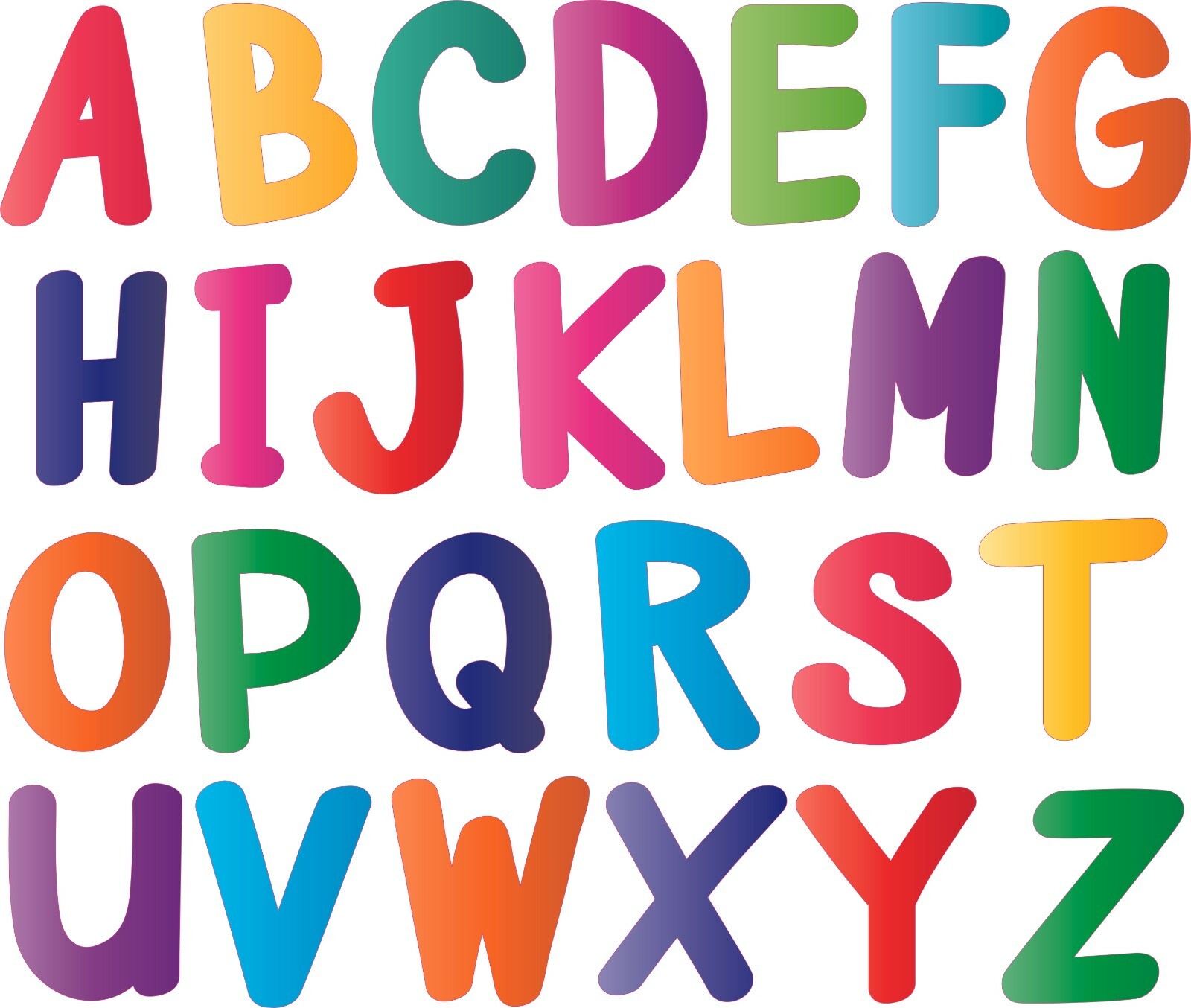 Kids Bedroom Living Room Multi-colored English Alphabet Letters Wall Art Sticker