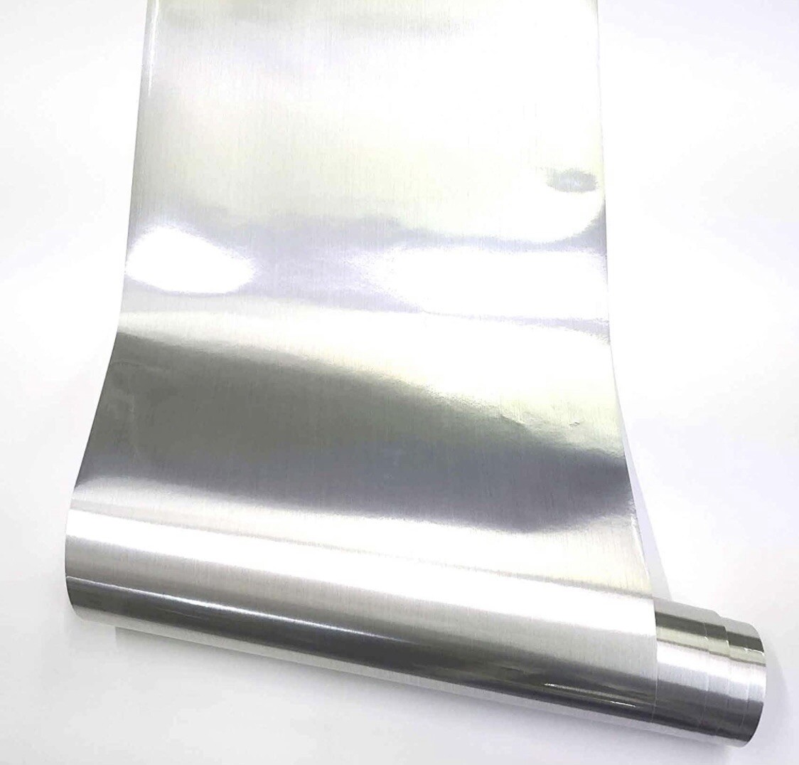 RoyalWallSkins Metal Look Interior Film, Silver Metallic Gloss Shelf Liner