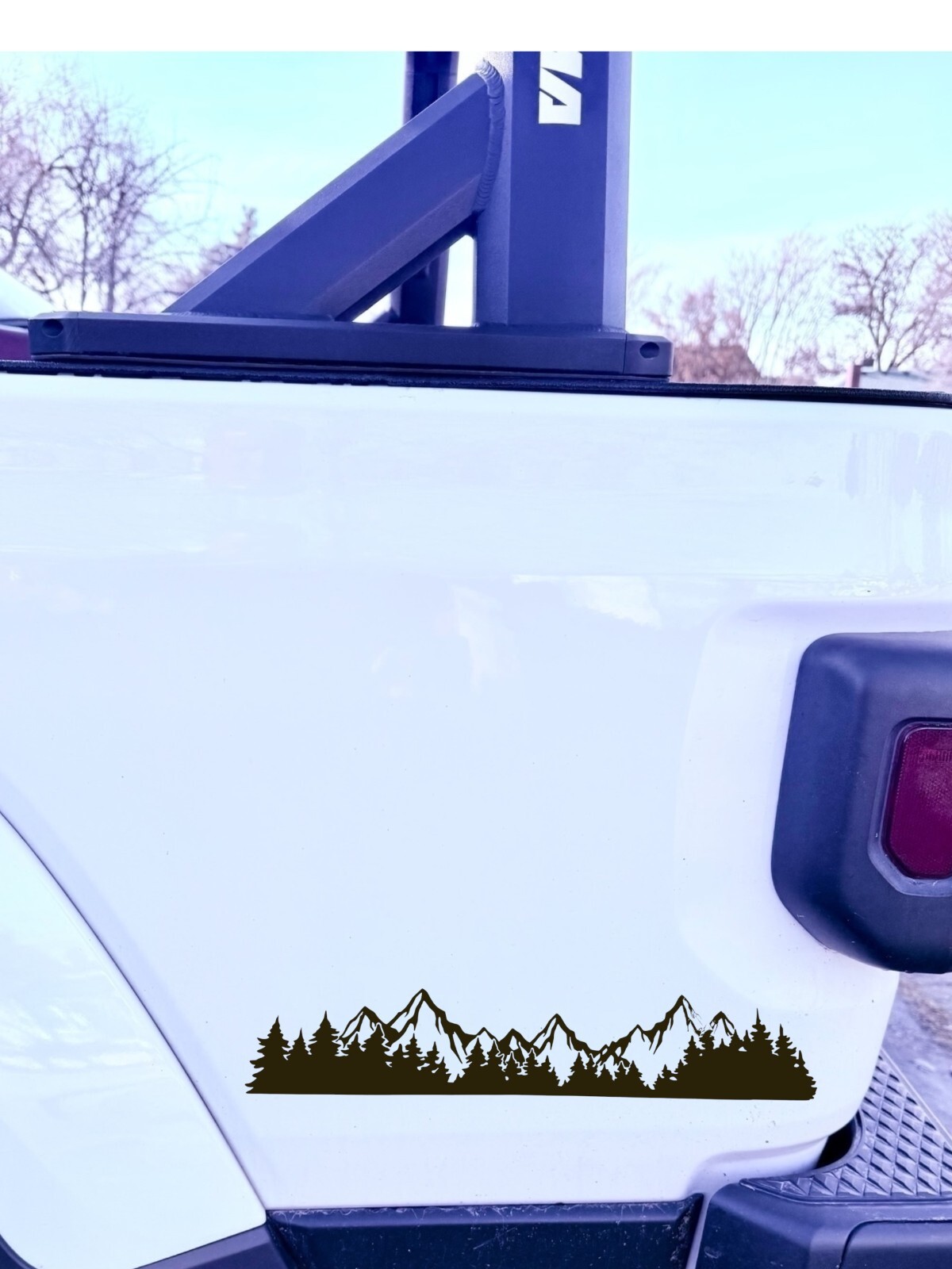 Mountains Trees Landscape Vinyl Decal for SUV Car Truck Bumper Window laptop #1