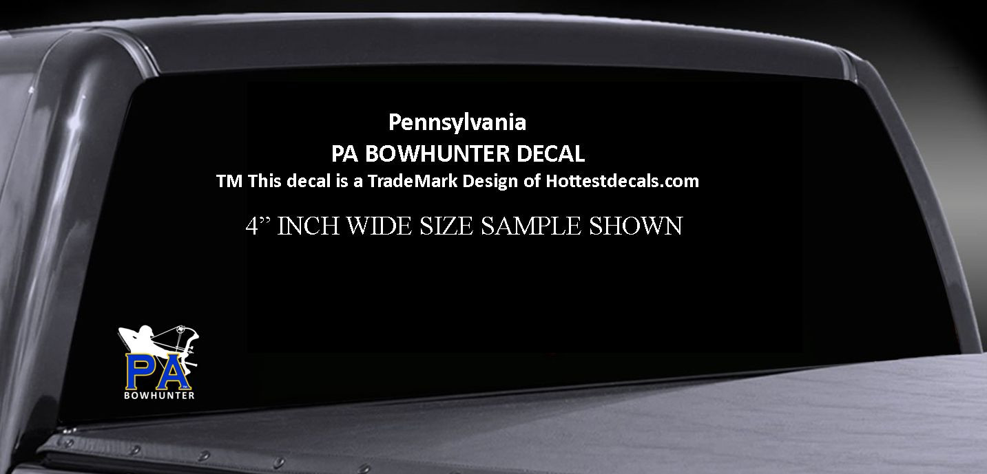 Pennsylvania Trout Fish Waterproof Decal Vinyl Car Truck Sticker PA BOWHUNTER