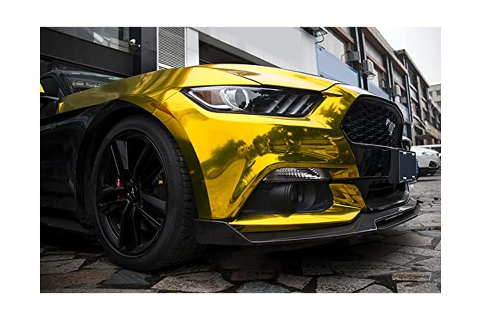 Gold Chrome Mirror Car Vinyl Wrap High Stretchable Film Auto Reflective Stick…