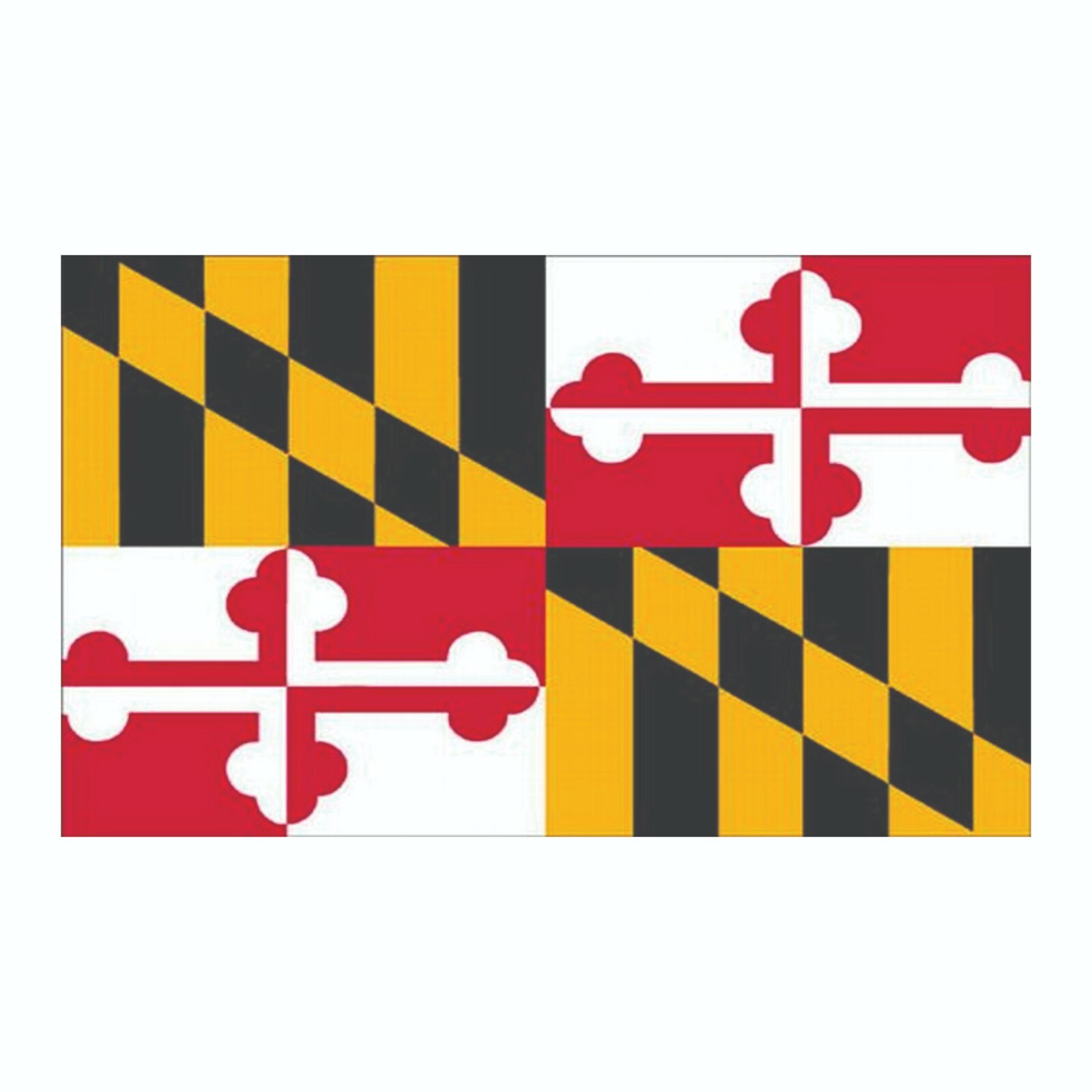 Maryland State Flag Sticker, Decal, Bumper Sticker Vacation Sticker 3" x 5"