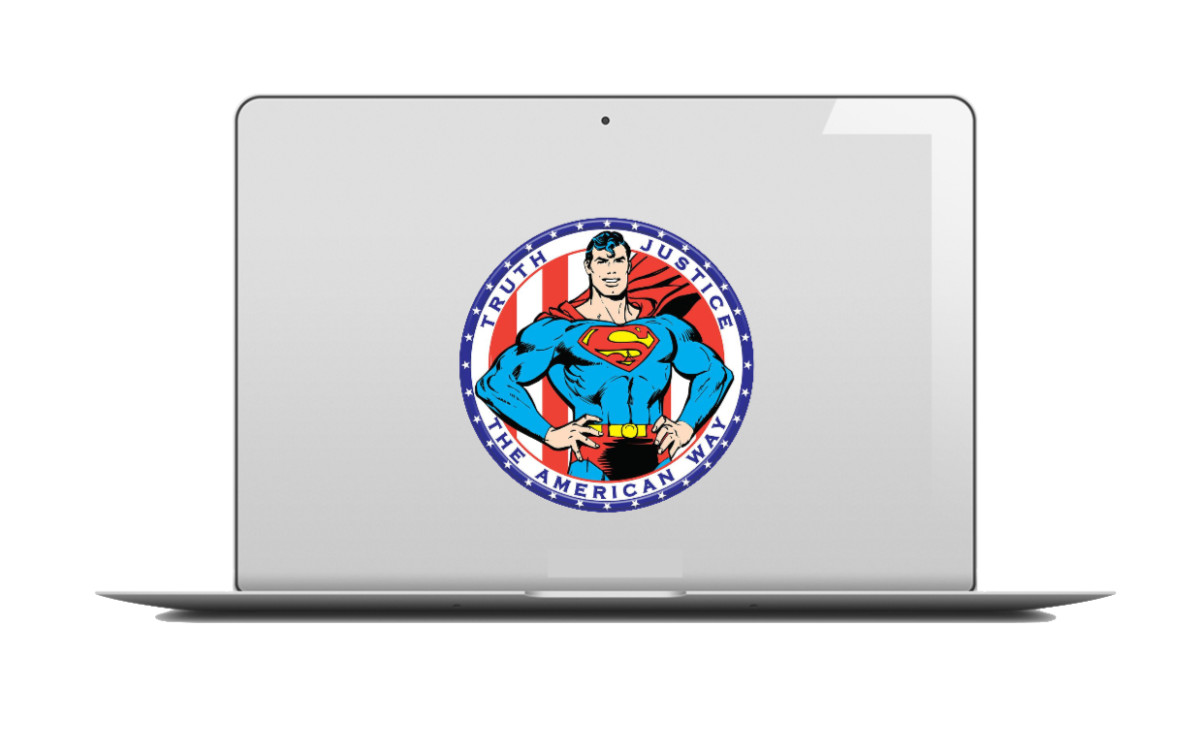 Superman (American Way) – 4" Vinyl Decal Car Cooler Laptop Truck Smoker Trailer