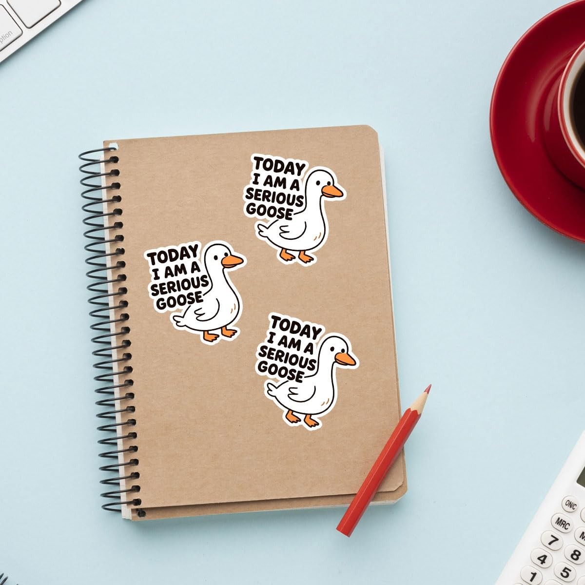 (3 Pcs) Today I Am A Serious Goose Sticker – Silly Goose Stickers – Funny Goo…