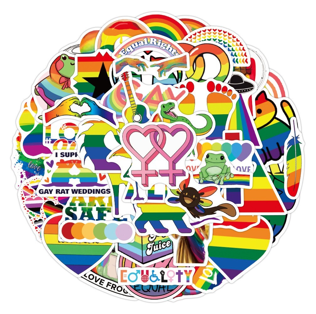 200 pcs LGBTQ Pride Stickers, Gay Lesbian Equal LOVE Waterproof