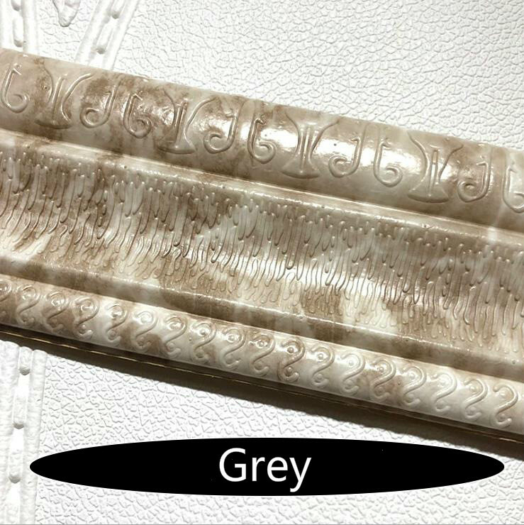 3D Pattern Baseboard Wall Skirting DIY Sticker Foam Waterproof Border Home Decor