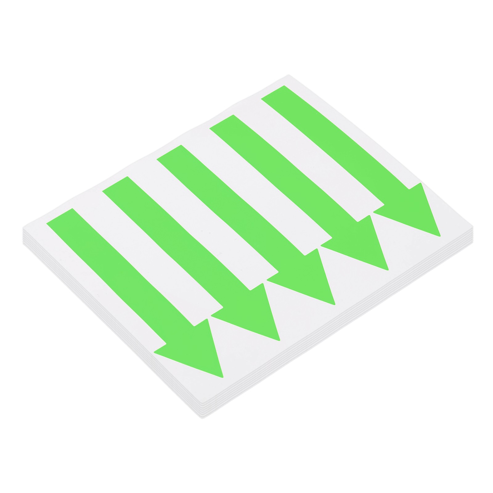 Arrow Sticker, (5×1.2 Inch, Emerald Green) (40 Pcs), Waterproof Sign Sticker