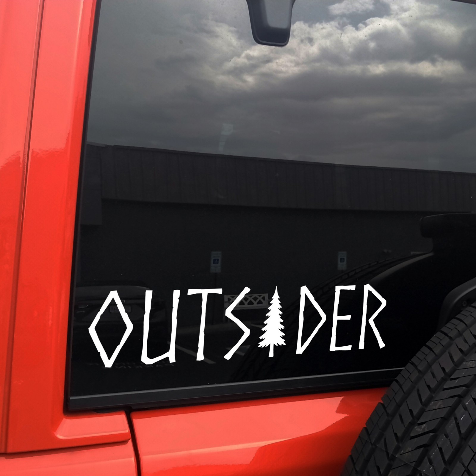 Outsider Pine Tree Vinyl Decal V2 Camping Hiking Outdoor Nature Design Sticker