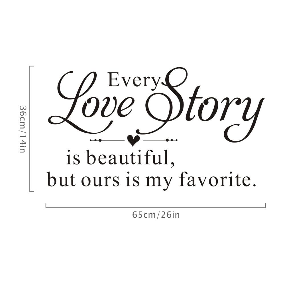 Every Love Story is Beautiful, but Ours is My Favorite – Letters Wall Decals …