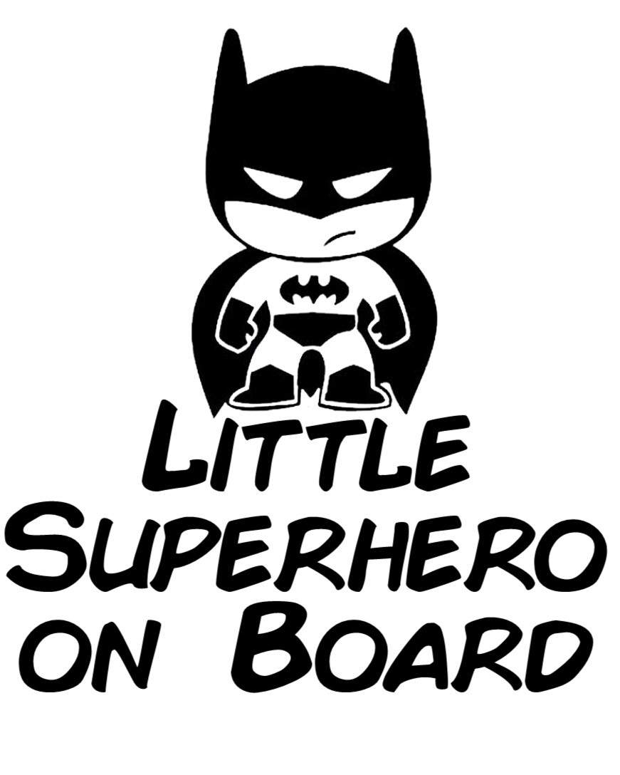 Vinyl Decal Car Truck Sticker Baby On Board – Little Superhero On Board Batman