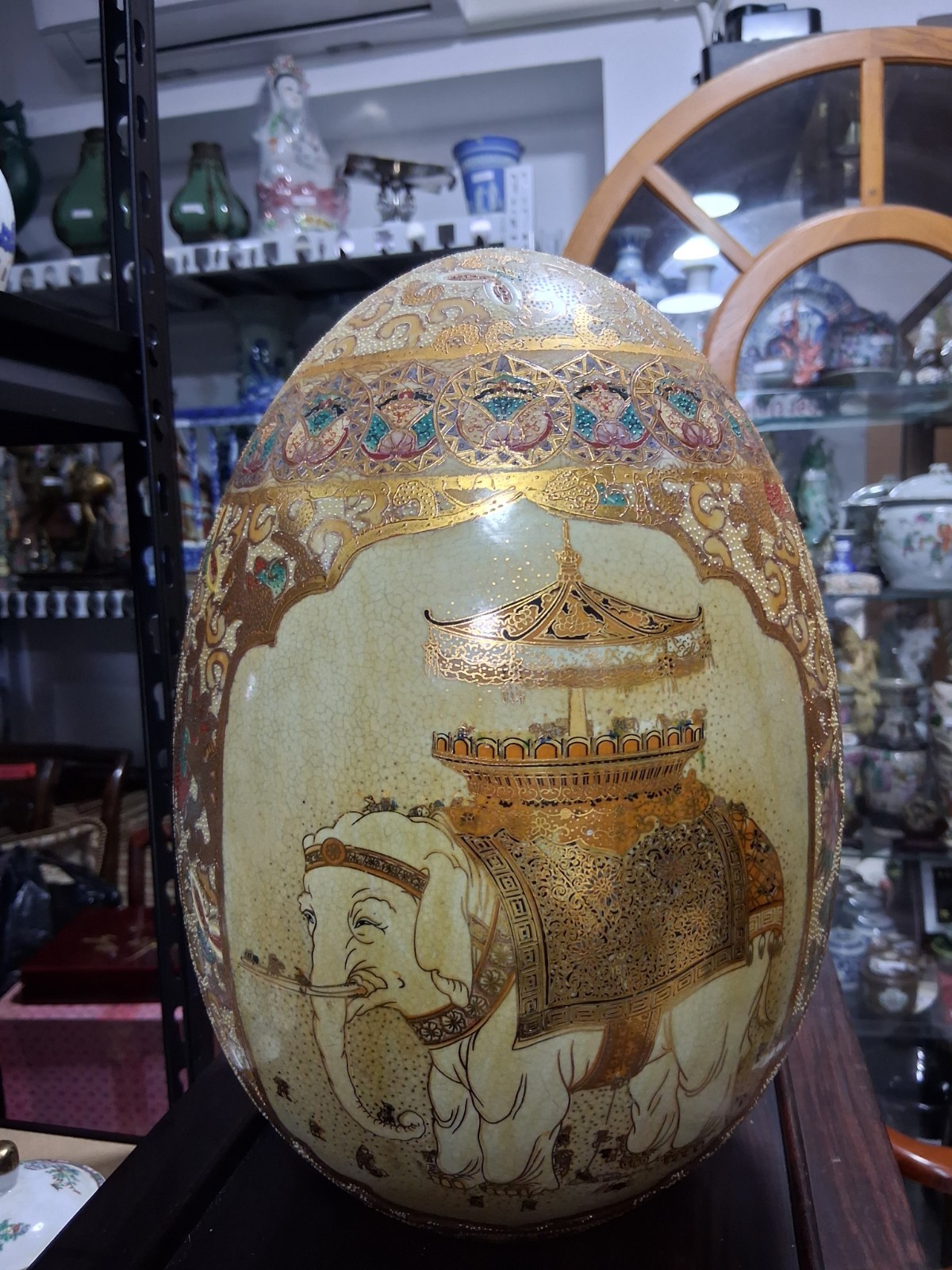 Home decoration, Ceramic decorative egg, size:H12.5 ×W8 inch