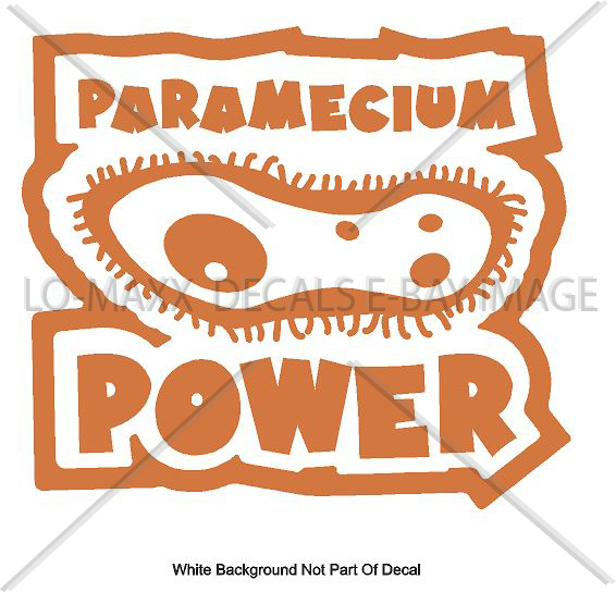 Paramecium Power One Celled Organism Art One Of A Kind Die-Cut Vinyl Decal