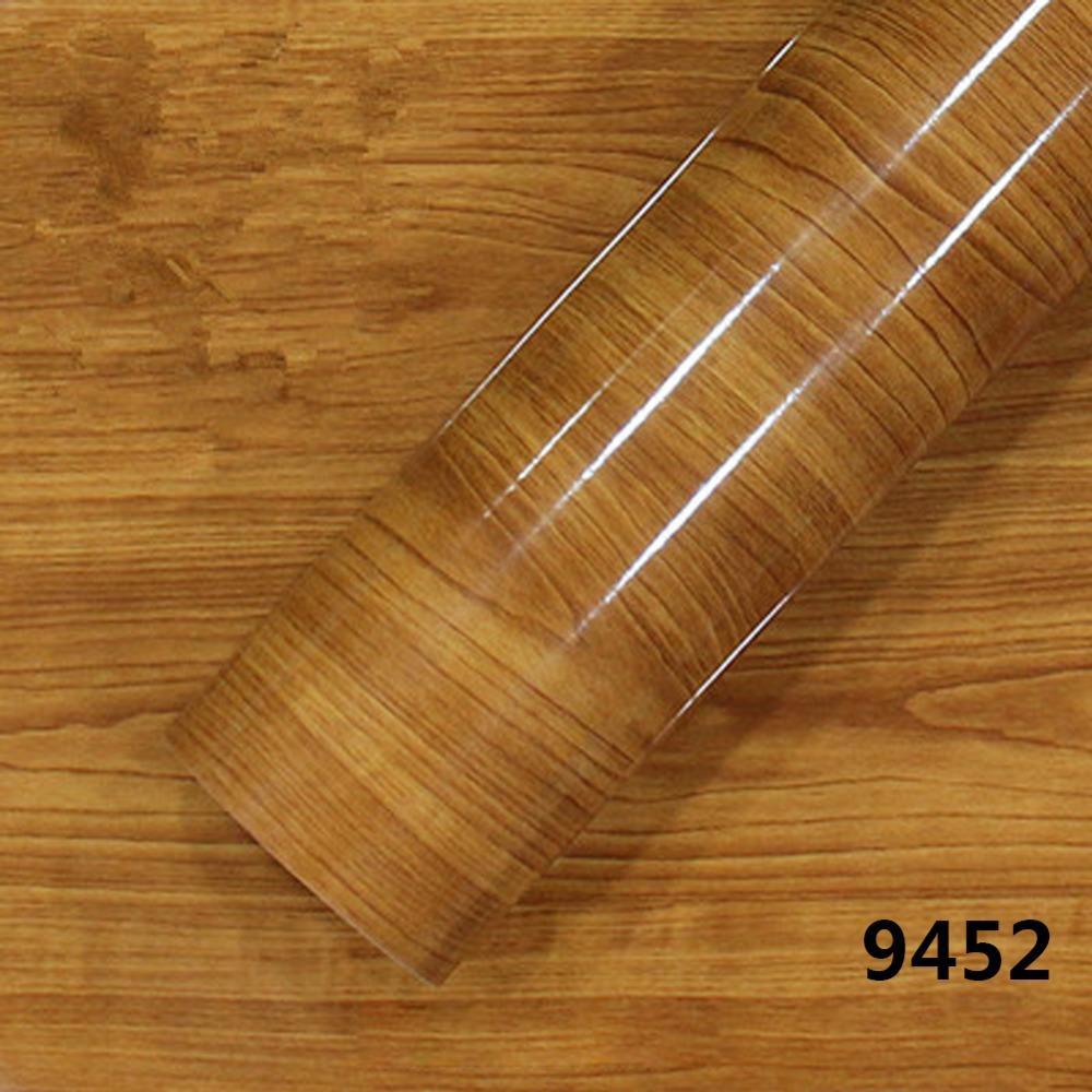 High Gloss Wood Grain Vinyl for Car Interior Furniture Countertop Wrap Sticker