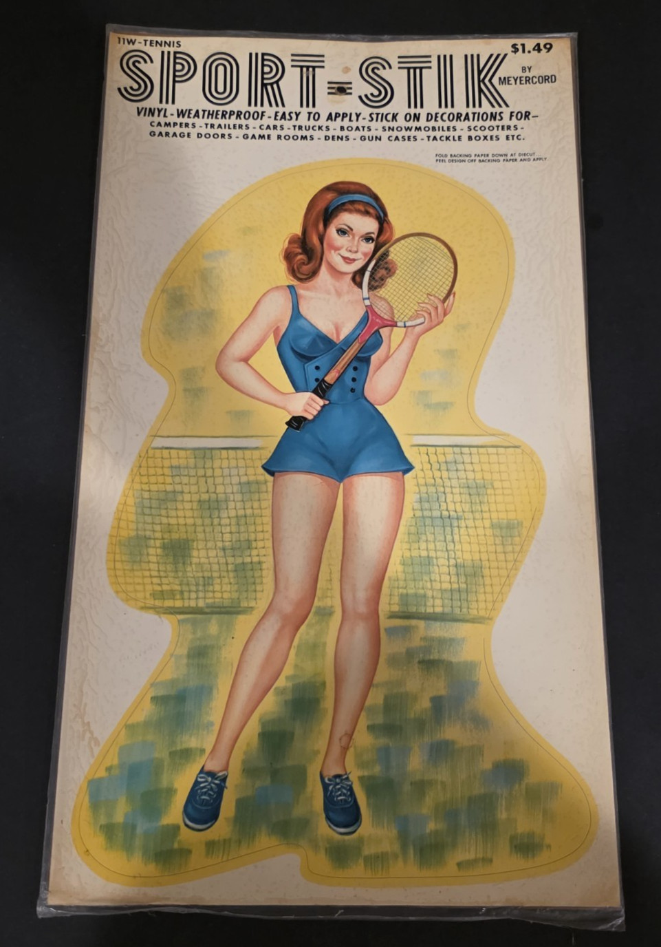 1960's-70's SPORT STIK Original Vinyl Sticker-Decal-UNUSED-Great Display-NOS