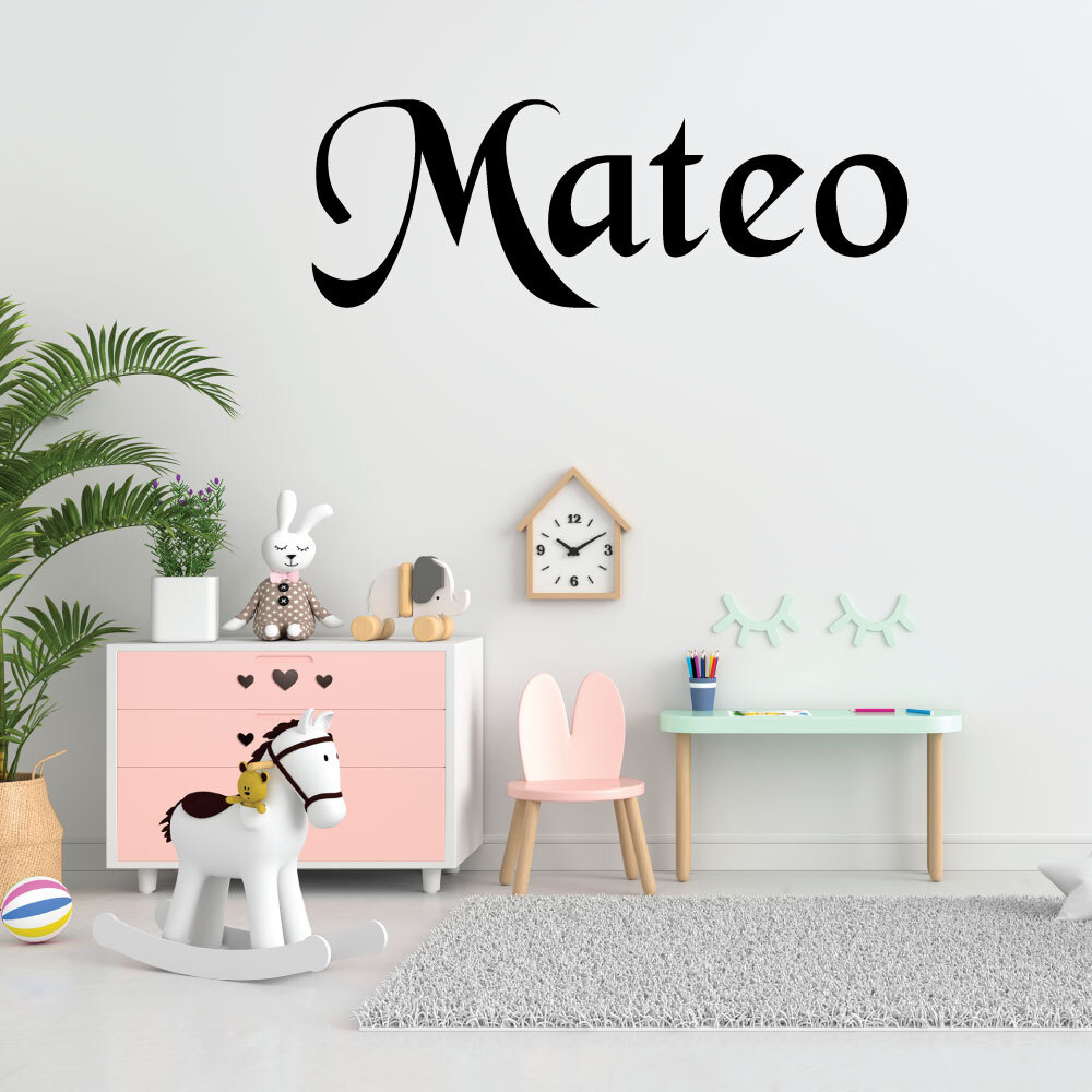 Custom Name Nursery Baby Boy Wall Decal Vinyl Sticker | Bedside Decals