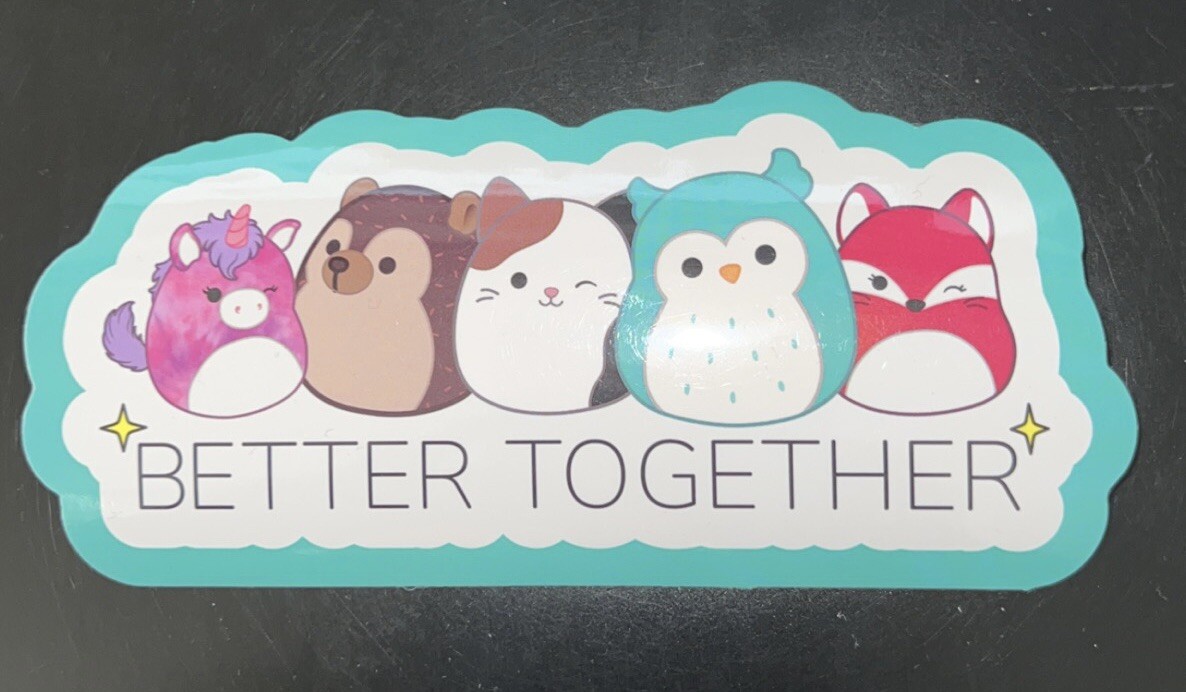 Squishmallows Better Together Sticker New