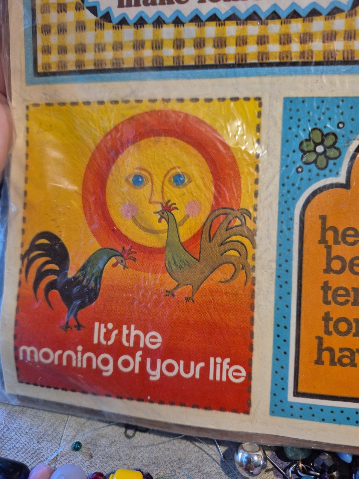 Vintage 1970's Decals Sayings Inspirational Religious Retro
