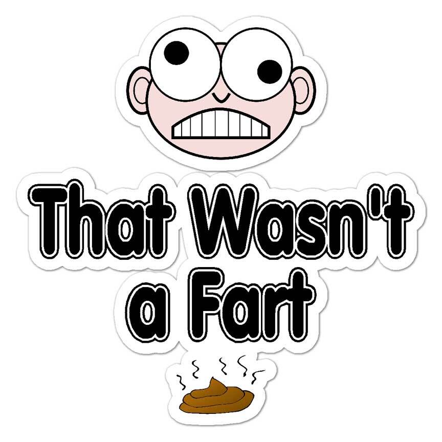 That Wasn't A Fart, Vinyl Decal Sticker, Indoor Outdoor, 3 Sizes, #8253