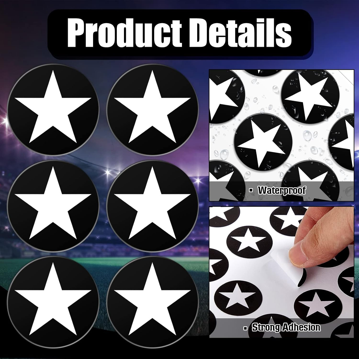 Leinuosen Helmet Stickers Football Baseball Helmet Decals 1-1/8 Inch Vinyl Sport