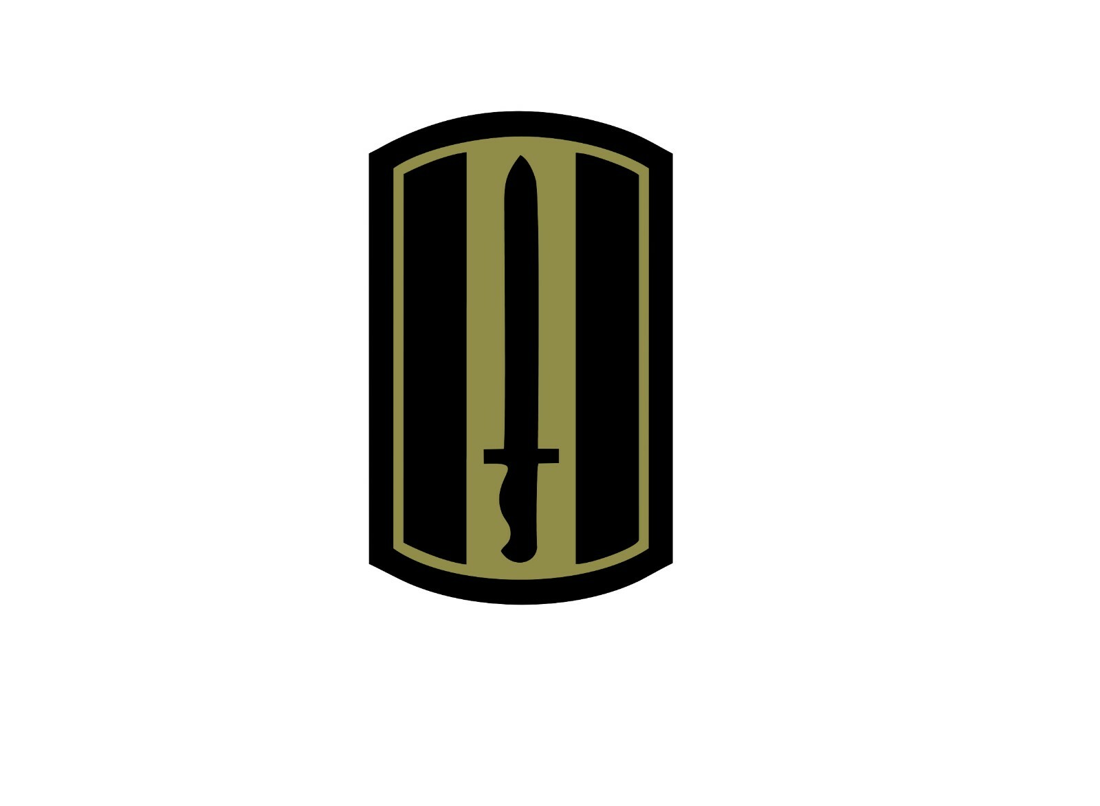 193rd Infantry Brigade Vinyl Window Decal/Sticker Olive/Black