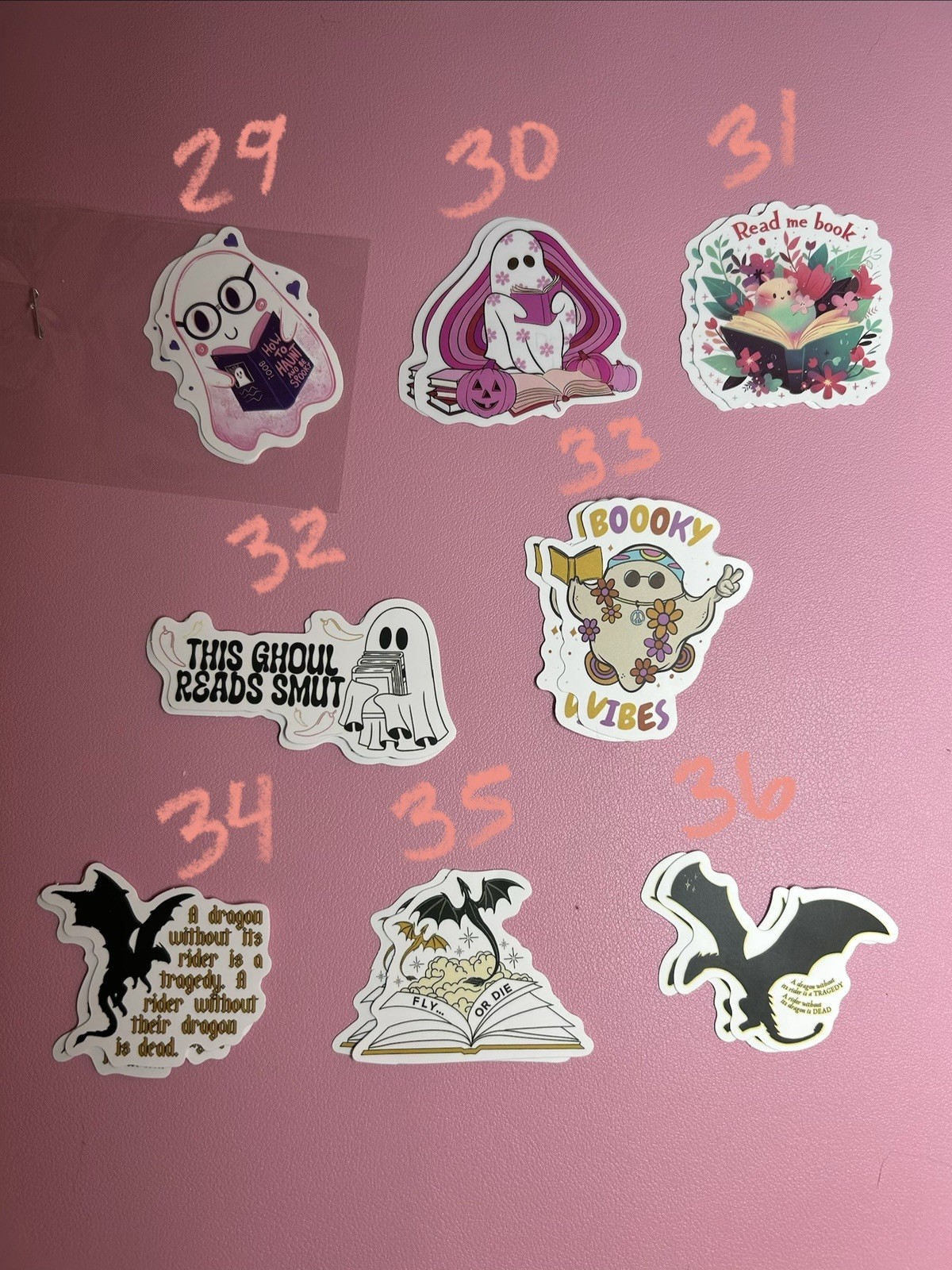 Animals And Ghosts Reading Books Stickers