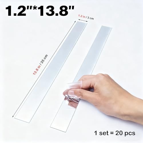 Acrylic Peel and Stick Wall Decor Strips, Vertical Tiles for Entryway & Bathroom