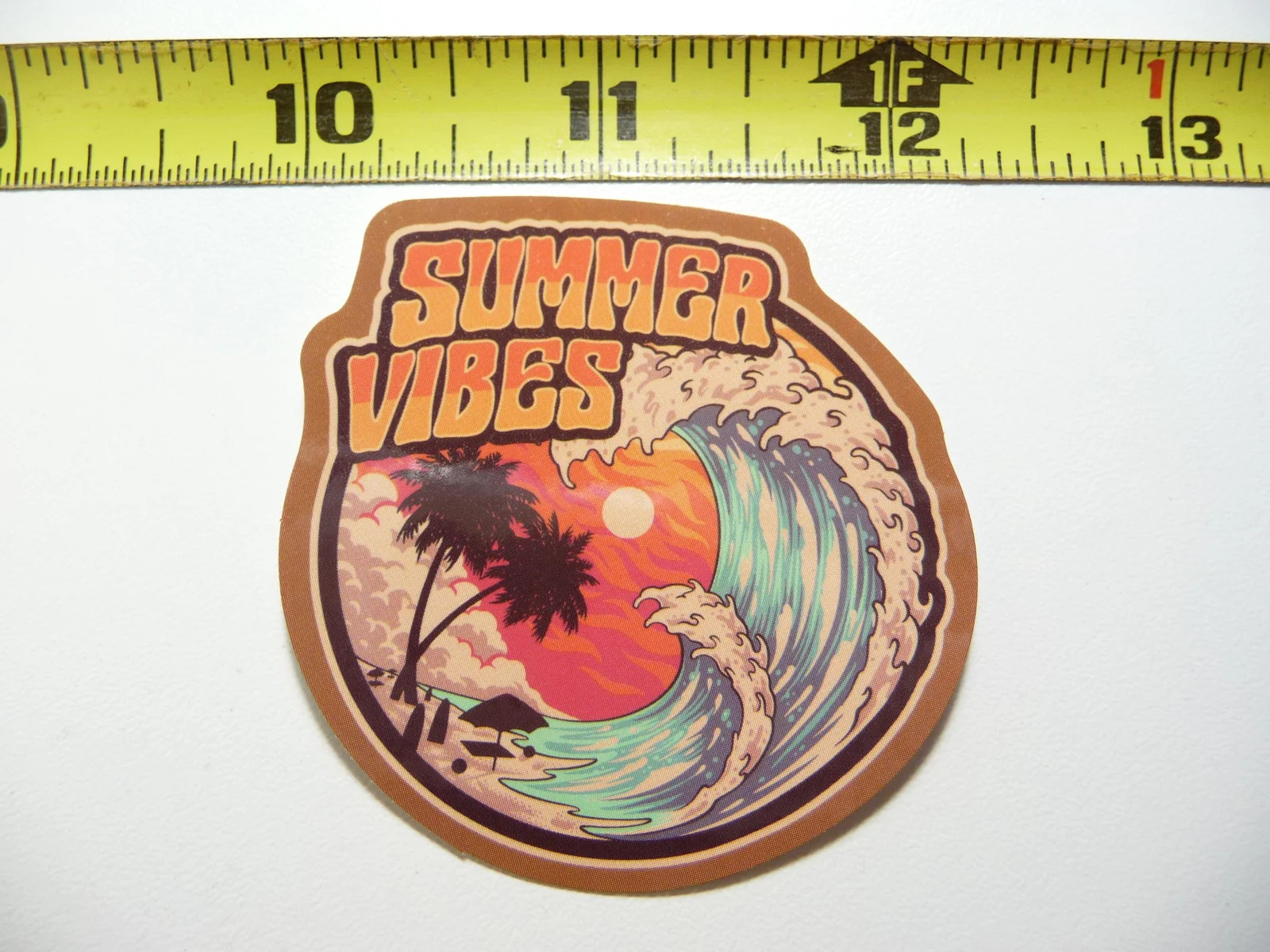 BEACH SUMMER WAVES SURF SMALL STICKER DECAL FUNNY VINYL DECORATION