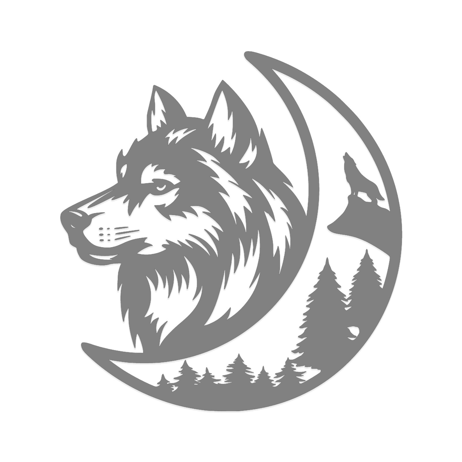 Wolf Moon Mountain Vinyl Decal Sticker – Camper Van Wolves Graphic Adventure