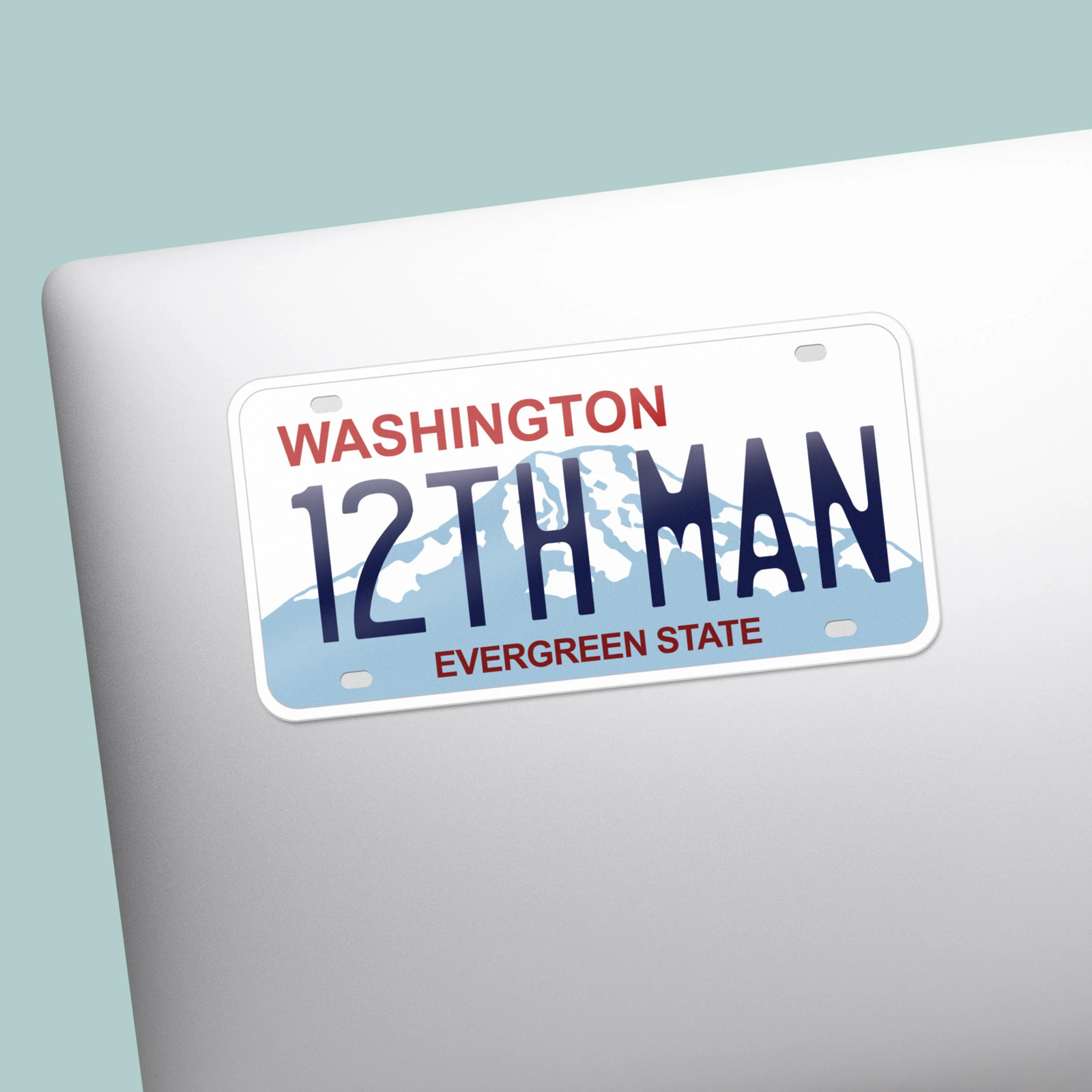 12th Man Seattle Washington License Plate Sticker
