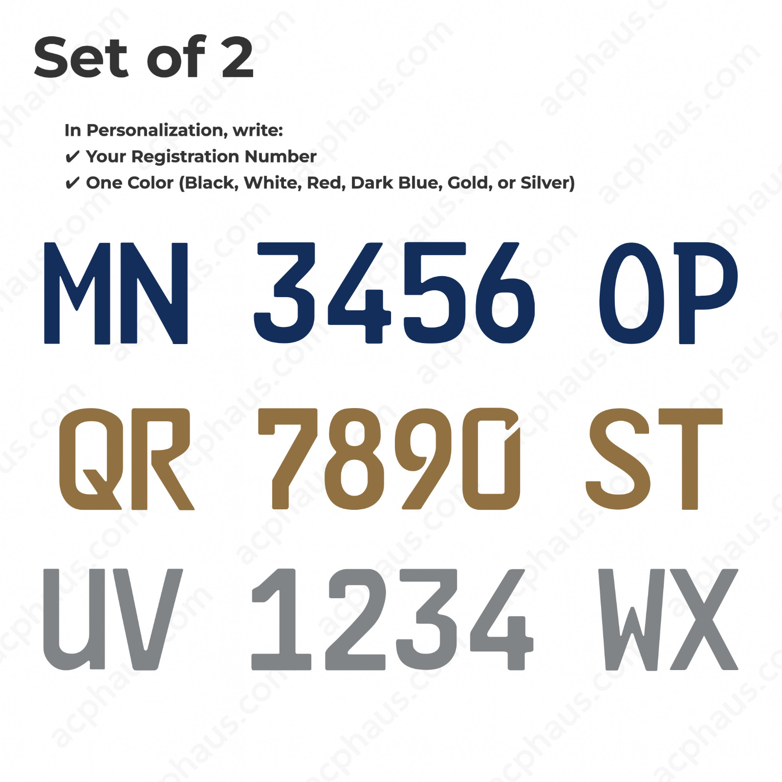 Boat Registration Numbers Decals – Custom ORACAL 751C Vinyl – Right & Left Set