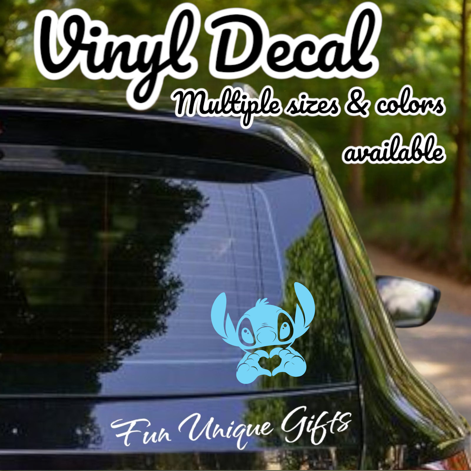 Stitch Heart Vinyl Decal Sticker -Multiple Colors & Sizes- SHIPS FREE!