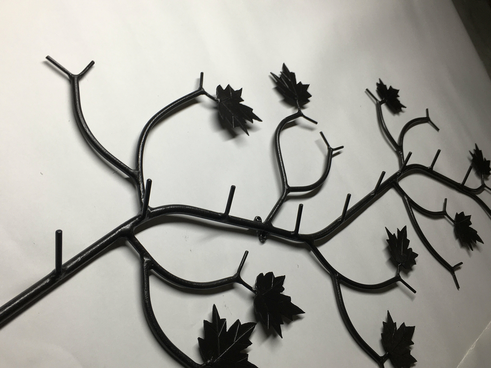 Unique 60" ( 5 feet long ) coat rack branch in semi gloss Oil Rubbed Bronze