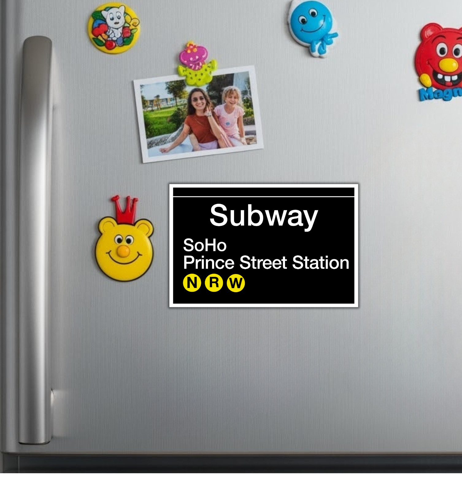 NYC Subway Signs Die Cut Glossy Fridge Magnets