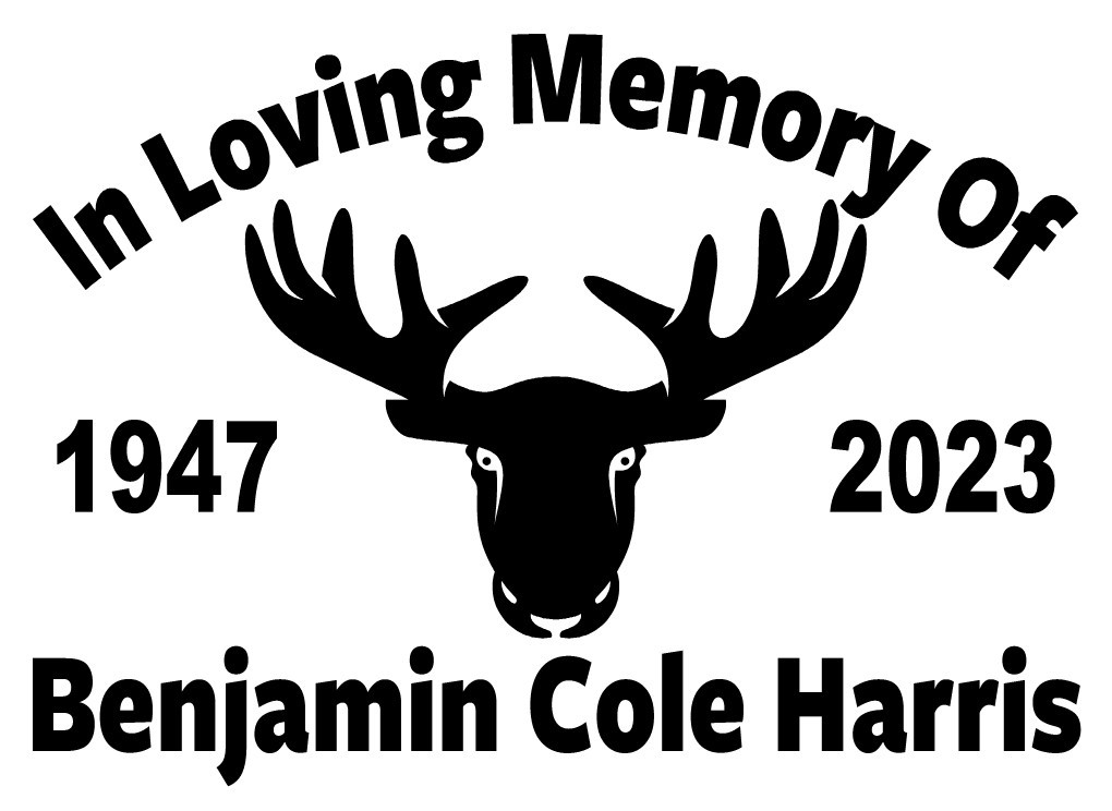 In Loving Memory Hunter Moose Icon Vinyl Memorial Sticker Decal – 2 Font Choices