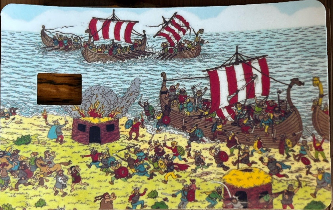 Where’s Waldo Viking Credit Debit Card Skin Cover Sticker Chip Funny Decal