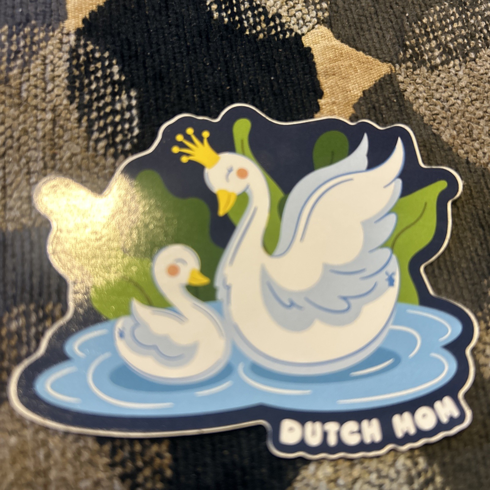Dutch Bros White Swan Sticker Decal
