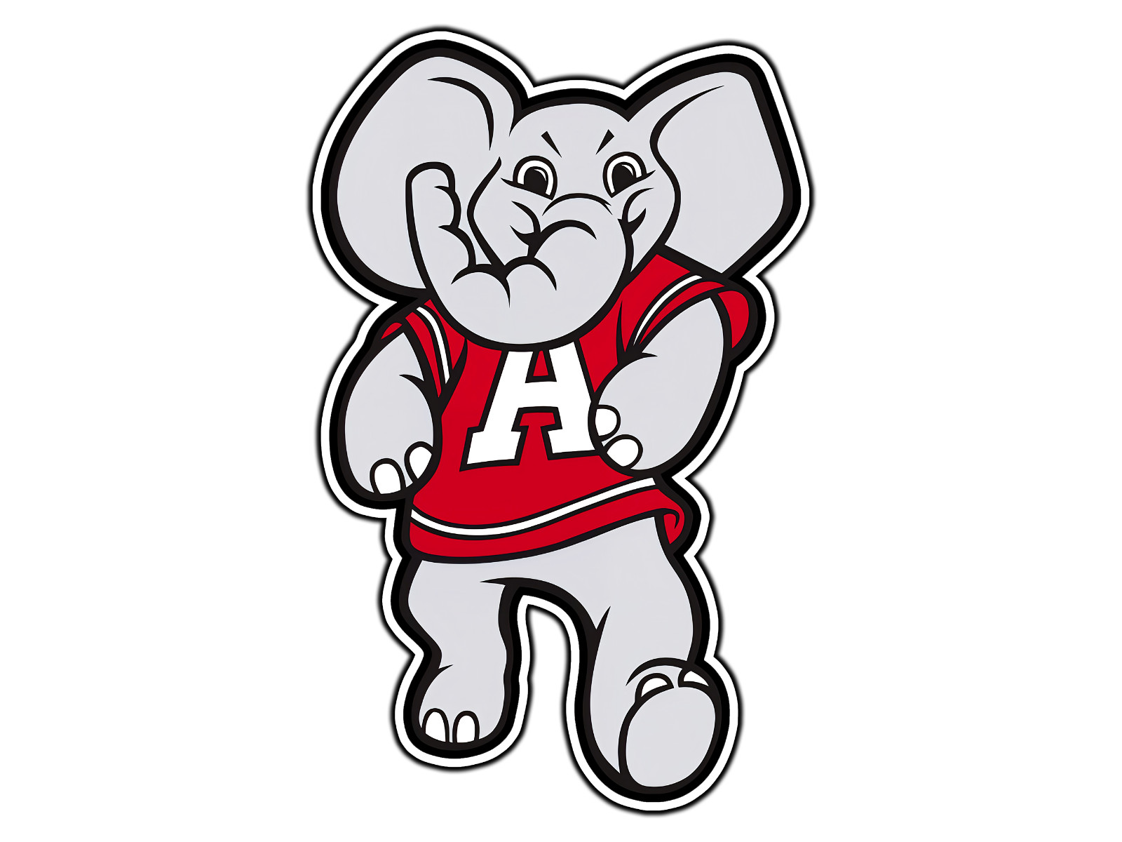 #247 Alabama Crimson Tide Mascot Logo Waterproof Vinyl Sticker Decal Die-Cut